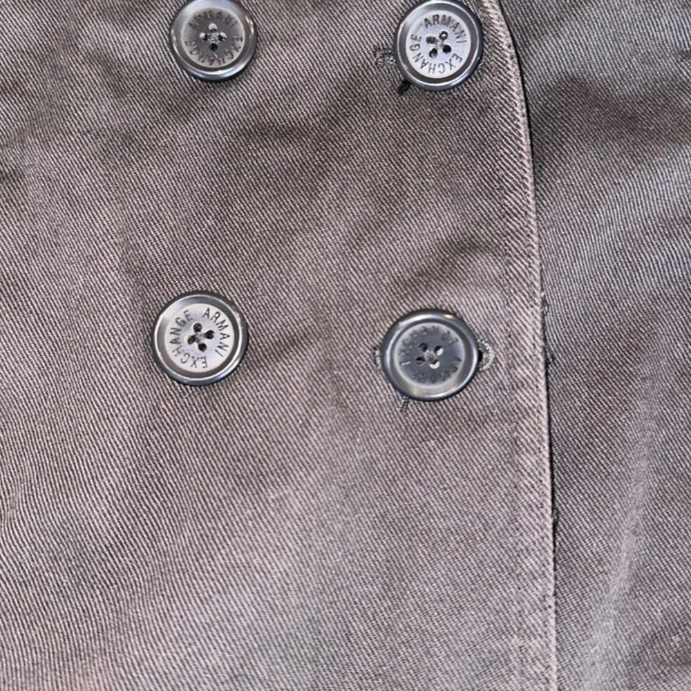 Armani Exchange Women’s Black Double Breasted Denim Blazer Jacket Size S - Picture 5 of 8
